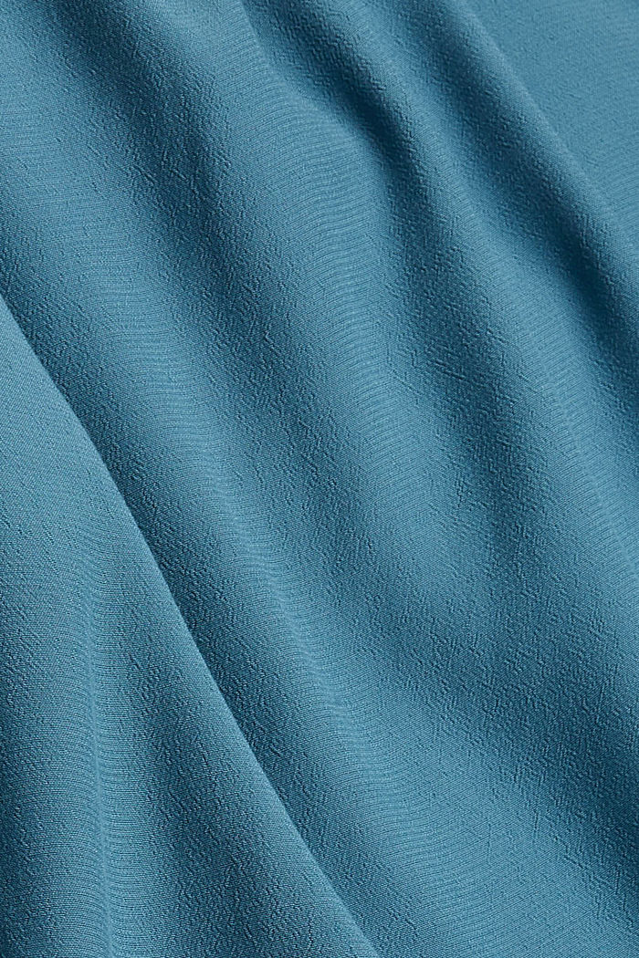 Blouse met LENZING™ ECOVERO™, PETROL BLUE, detail image number 4