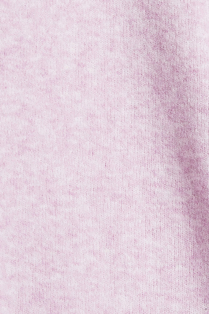 À teneur en laine de lama : le cardigan à encolure en V, PINK, detail image number 4