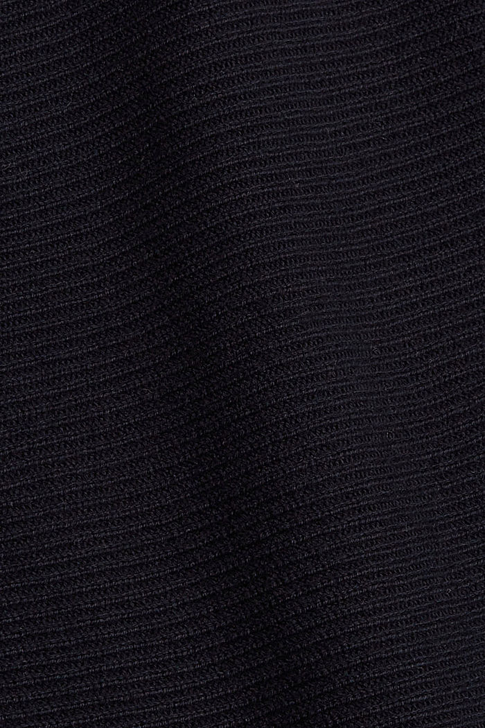 À teneur en laine et cachemire : le pull-over à manches chauve-souris, BLACK, detail image number 4