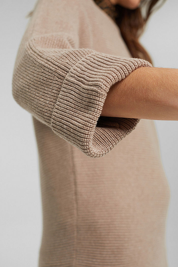 Z wełną/kaszmirem: sweter typu nietoperz, LIGHT TAUPE, detail image number 2