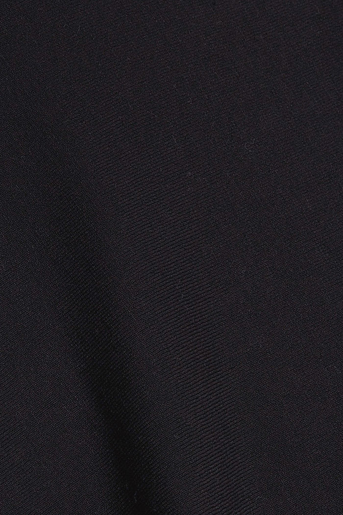 Oversize-poolokaulusneule, LENZING™ ECOVERO™, BLACK, detail image number 4