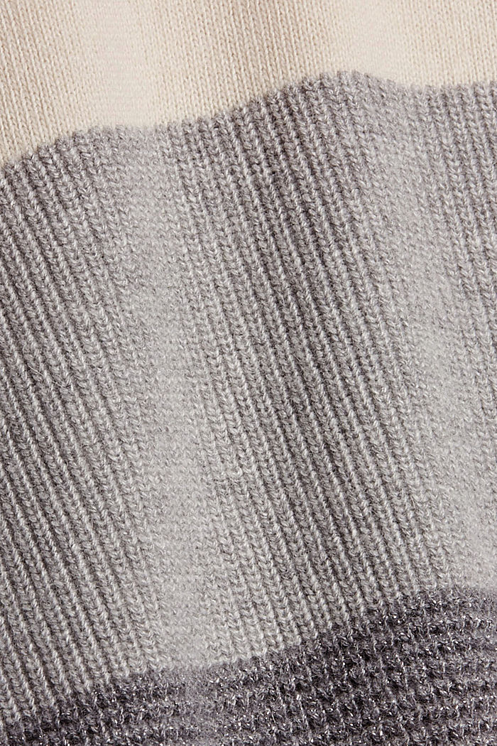 Met wol: trui met blokstrepen, LIGHT GREY, detail image number 4