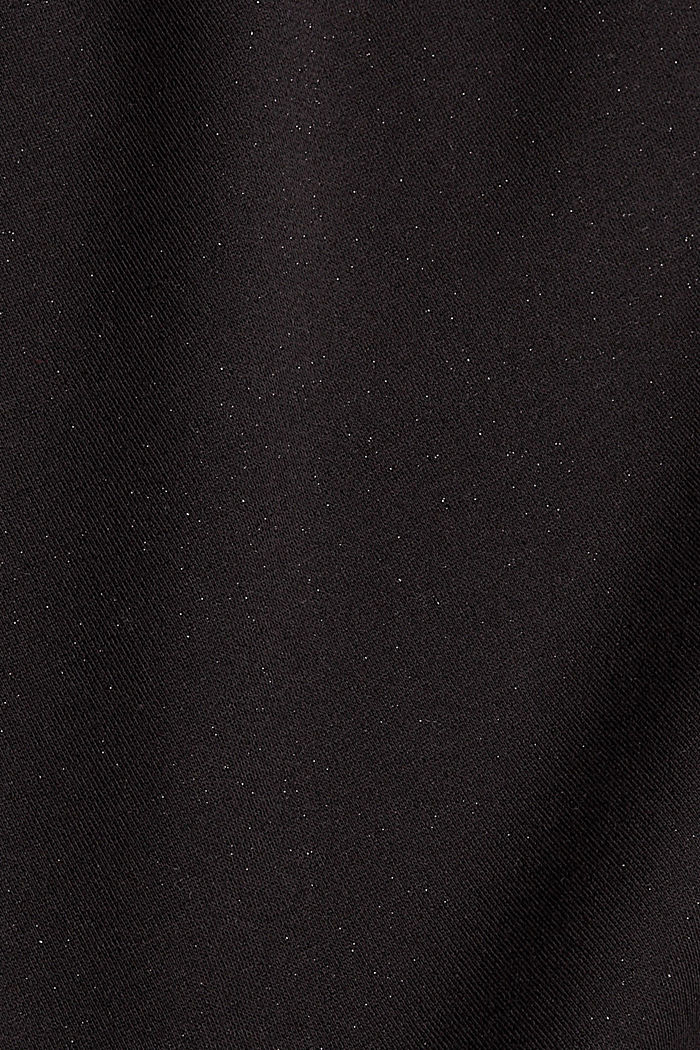 Sweatshirt met rits en glitter, BLACK, detail image number 4