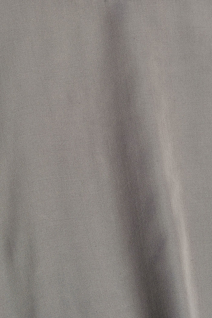 T-shirt van een materiaalmix, LENZING™ ECOVERO™, GUNMETAL, detail image number 4