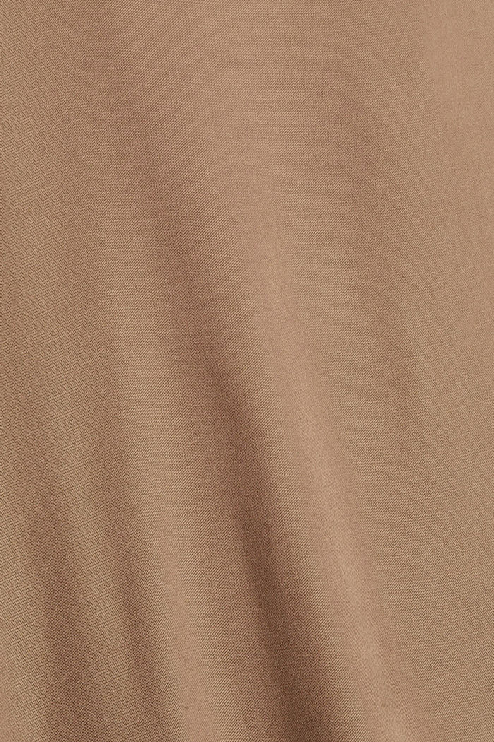 Koszulka z różnych materiałów, LENZING™ ECOVERO™, TAUPE, detail image number 4