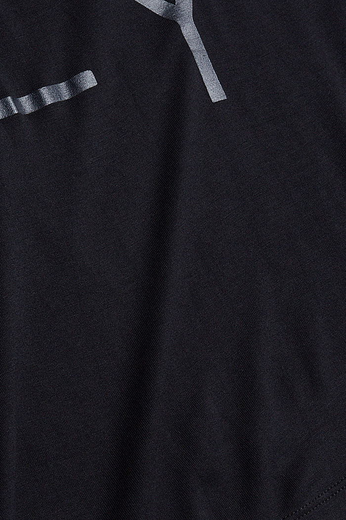 Shirt met print, van LENZING™ ECOVERO™, BLACK, detail image number 4