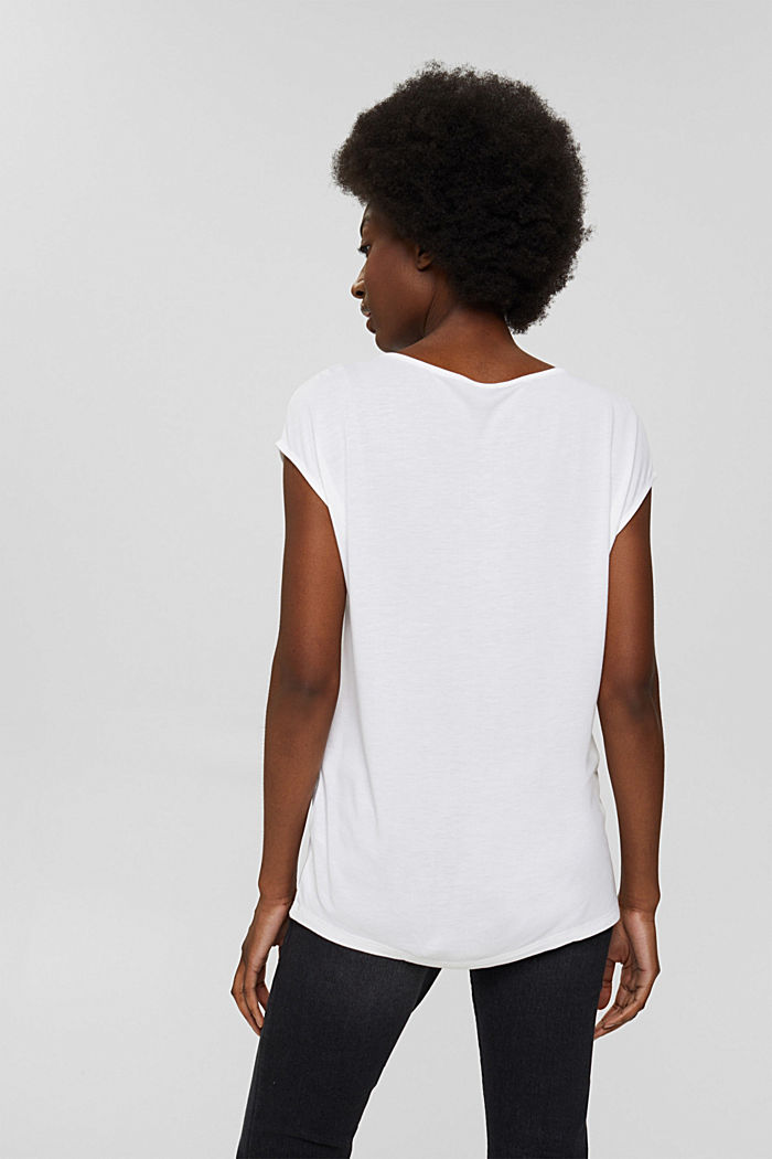 T-Shirt mit Print, LENZING™ ECOVERO™, WHITE, detail image number 3