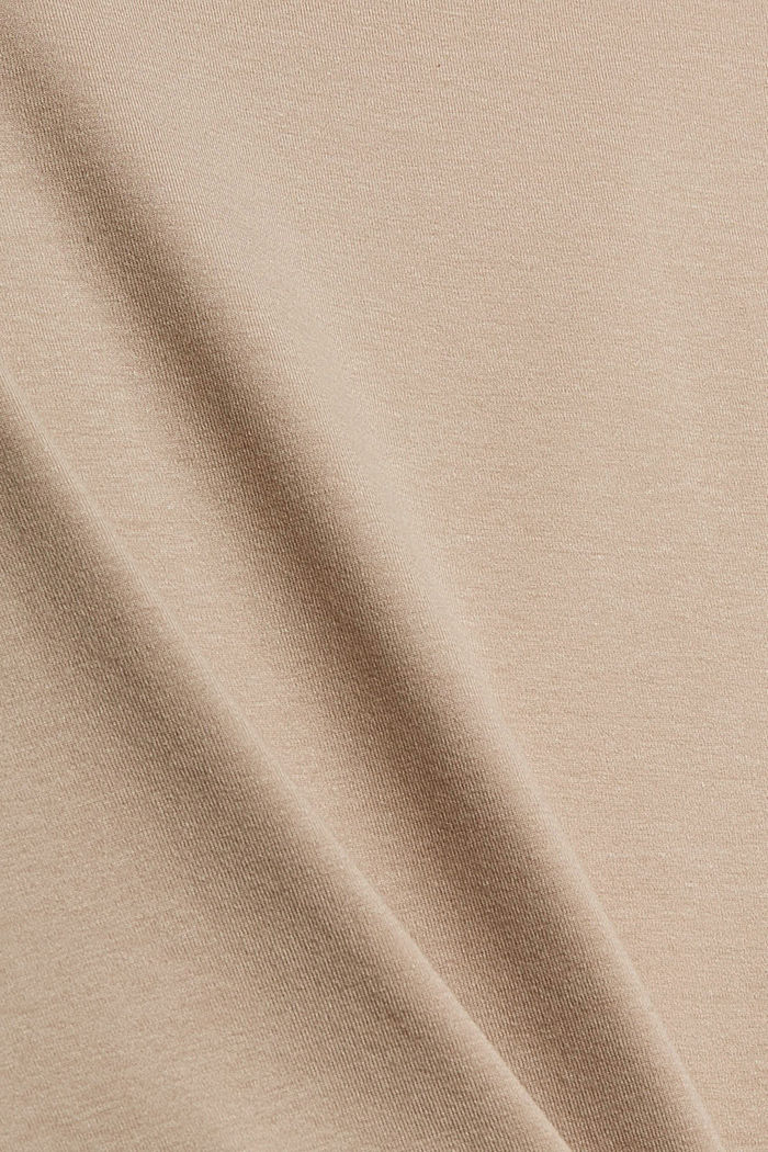 En TENCEL™ : le t-shirt à manches longues à dentelle, LIGHT TAUPE, detail image number 4