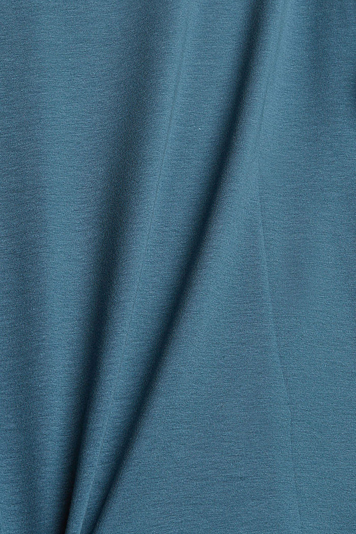 Van TENCEL™: longsleeve met kant, PETROL BLUE, detail image number 4