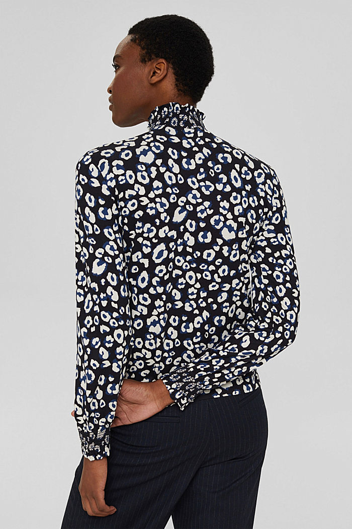 Leopardikuvioinen pitkähihainen paita, LENZING™ ECOVERO™, BLACK, detail image number 3