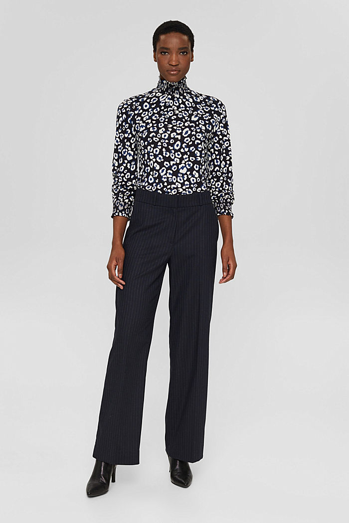 Leopardikuvioinen pitkähihainen paita, LENZING™ ECOVERO™, BLACK, detail image number 6