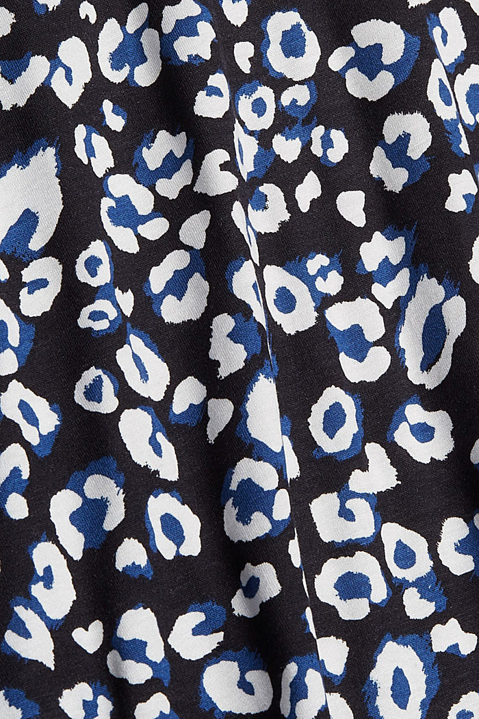 Leopardikuvioinen pitkähihainen paita, LENZING™ ECOVERO™, BLACK, detail image number 4