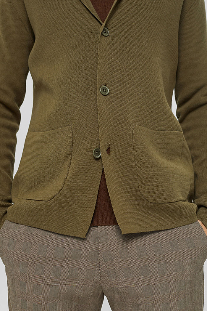 Vest met reverskraag, biologisch katoen, LIGHT KHAKI, detail image number 2