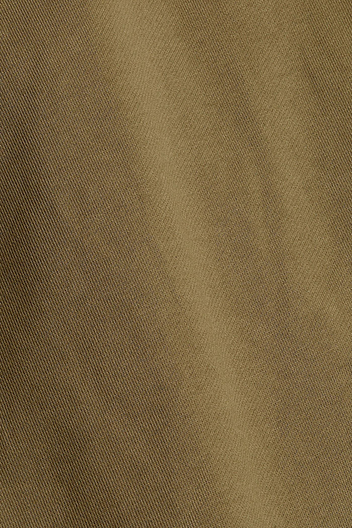 Sweatshirt met ritskraag van katoen, LIGHT KHAKI, detail image number 5