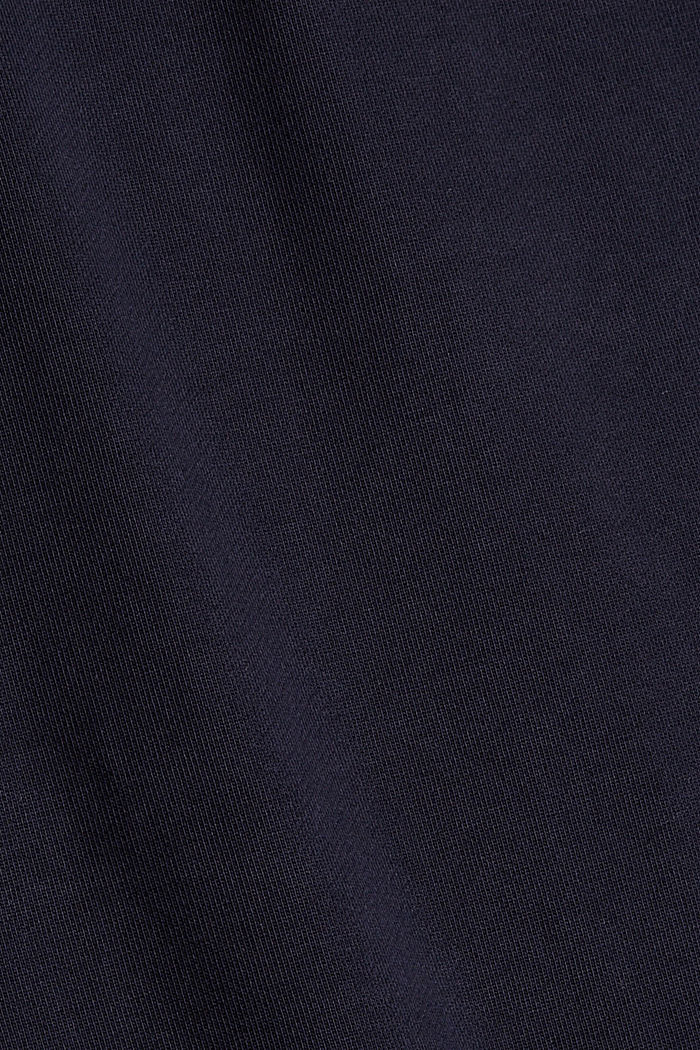 Sweat-shirt à col zippé, en coton, NAVY, detail image number 4