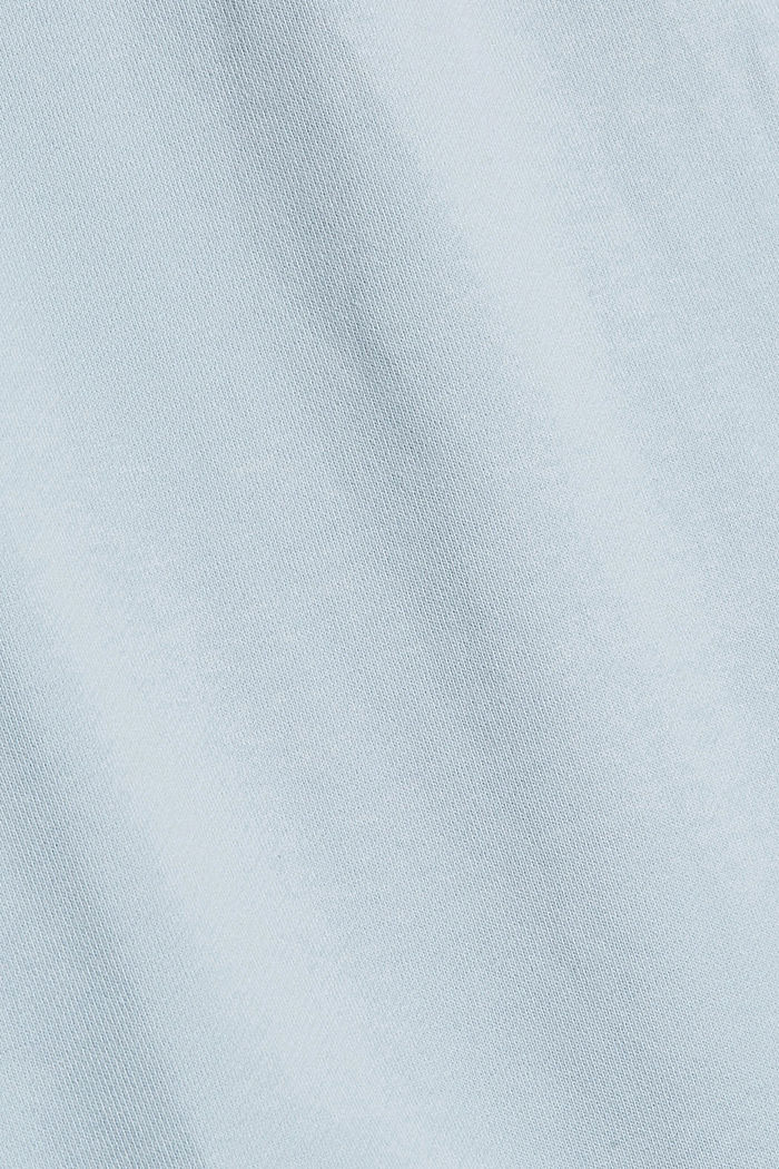 Sweat-shirt à col zippé, en coton, PASTEL BLUE, detail image number 5