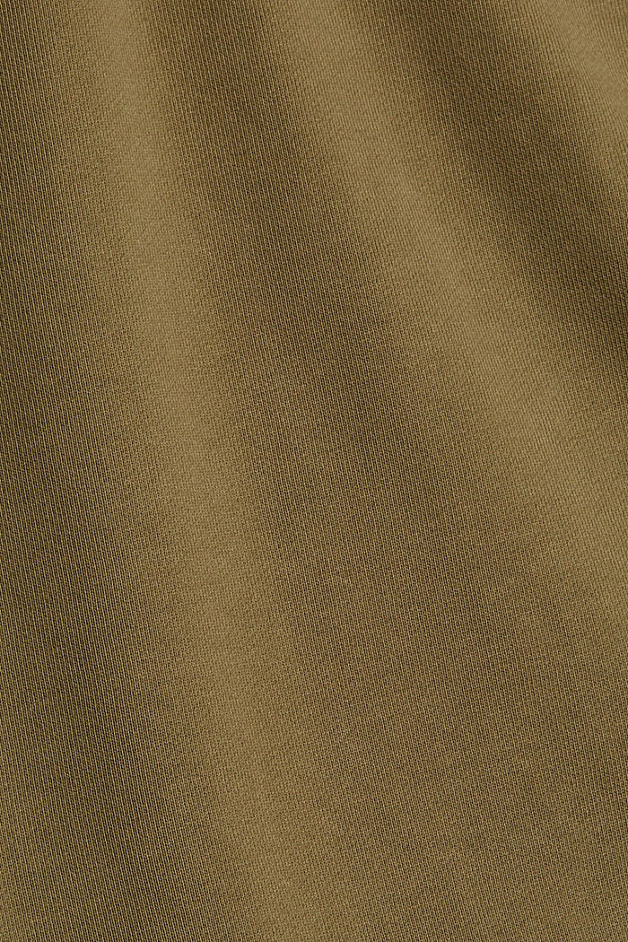 Colour block-sweatshirt met ritskraag, LIGHT KHAKI, detail image number 5