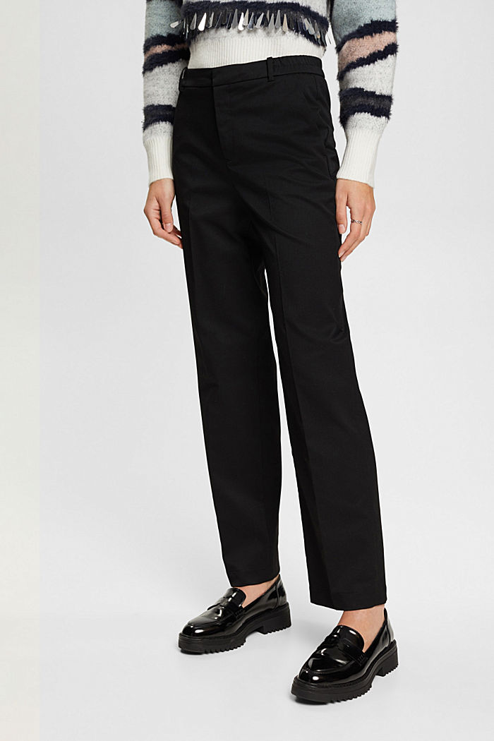 Straight leg trousers, BLACK, detail-asia image number 0