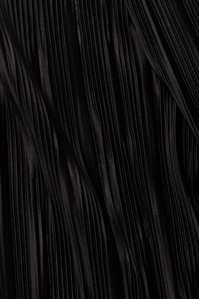皺褶闊腳長褲, 黑色, detail-asia image number 5