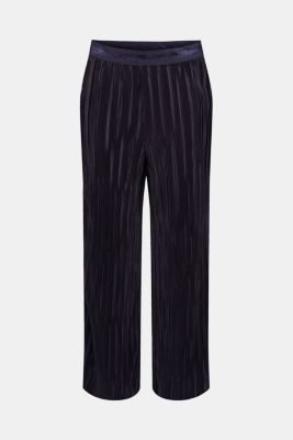 Pleated wide leg trousers