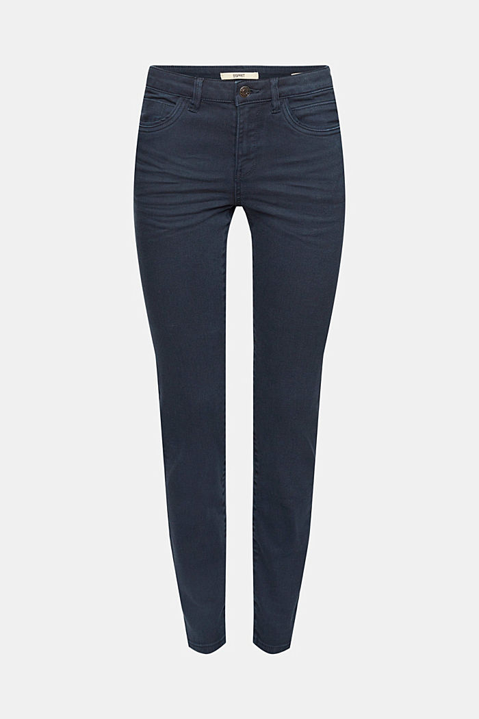 Mid-rise slim fit stretch jeans, PETROL BLUE, detail-asia image number 7