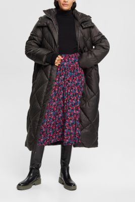 Printed midi-skirt with gathers, PINK, detail-asia image number 1