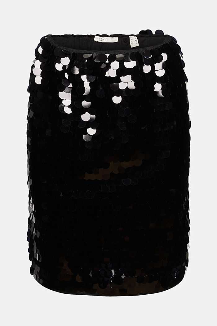 Big sequin mini skirt, BLACK, detail-asia image number 5