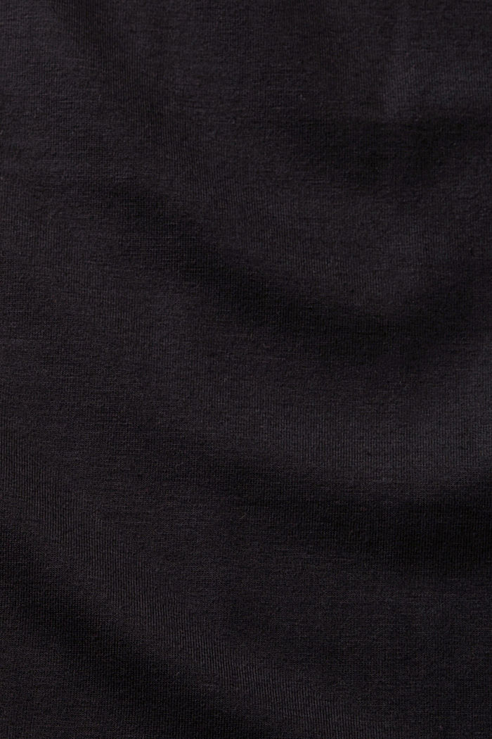 開衩領口女裝上衣, 黑色, detail-asia image number 5