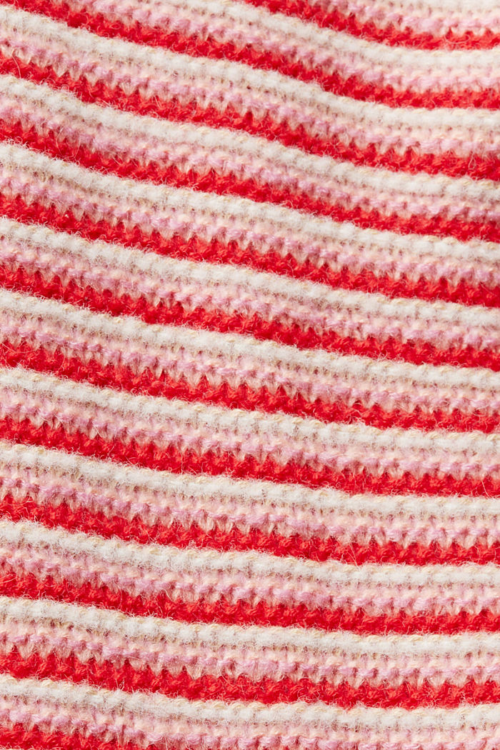 Chunky knit striped jumper, RED, detail-asia image number 6