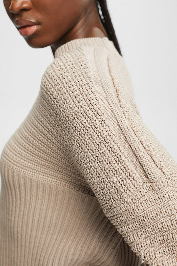 加厚針織毛衣, 淺灰褐色, detail-asia image number 4