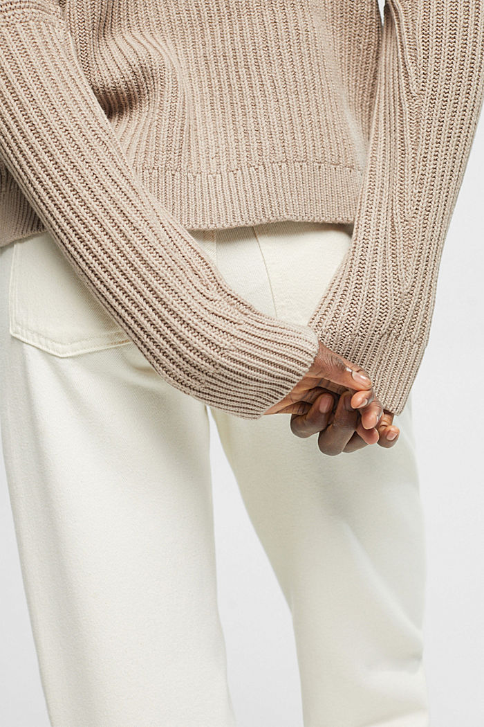 Chunky knit jumper, LIGHT TAUPE, detail-asia image number 6