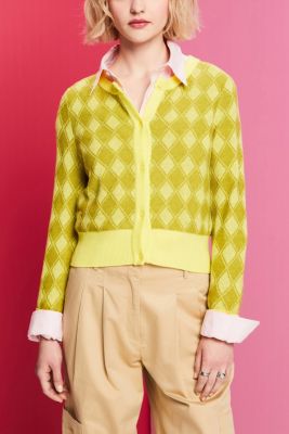Argyle Cardigan, LEAF GREEN, detail-asia image number 0
