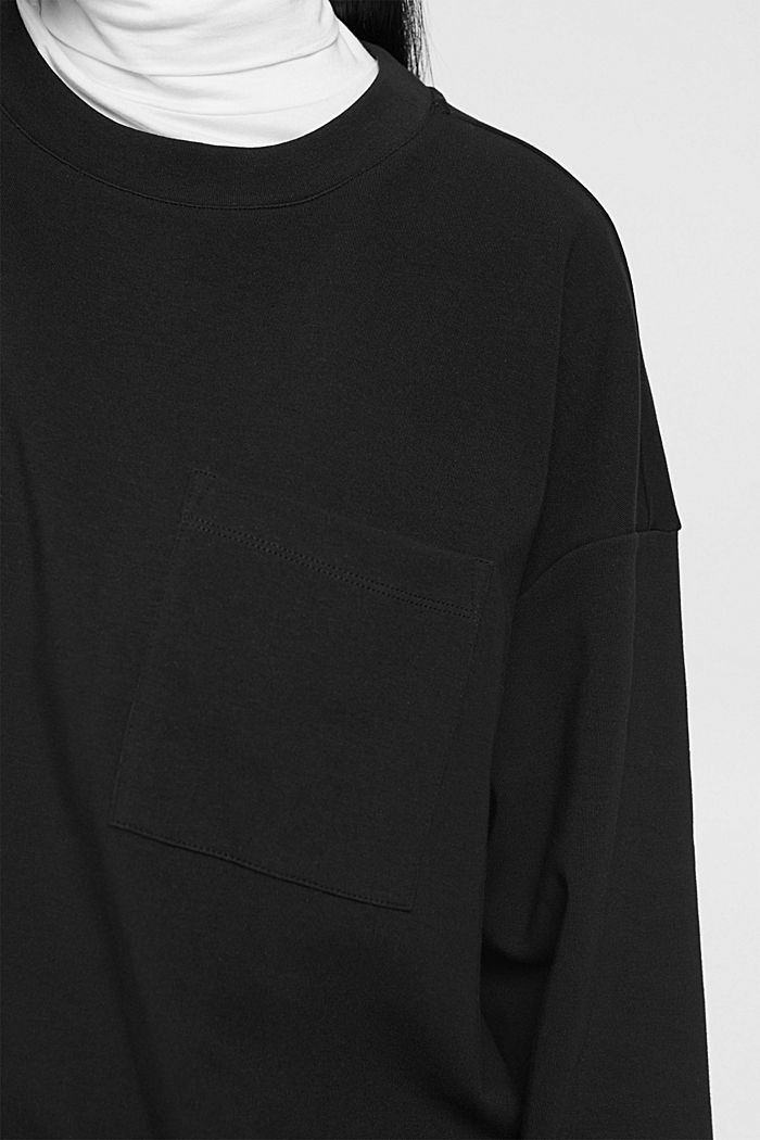 Sweatshirt with drawstring hem, BLACK, detail-asia image number 2