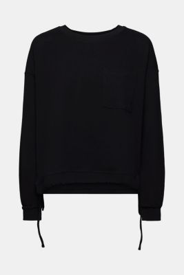 Sweatshirt with drawstring hem, BLACK, detail-asia image number 7