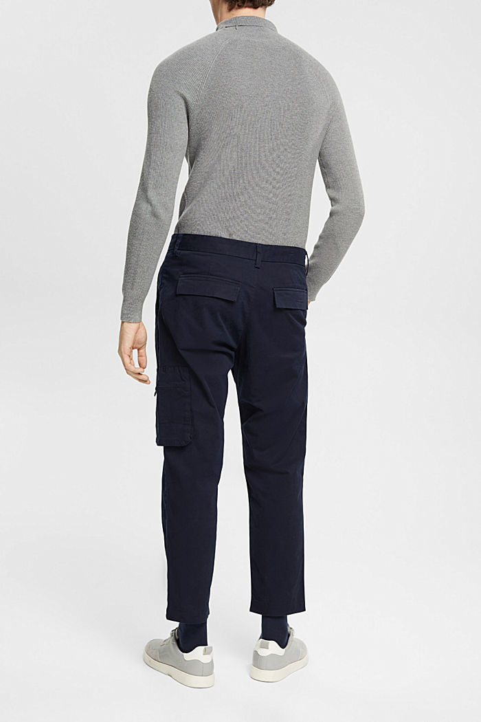 Chinos with a cargo pocket, NAVY, detail-asia image number 3