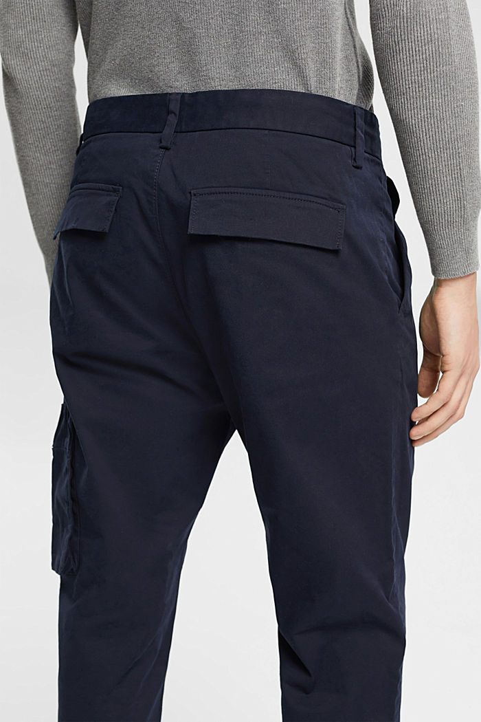 Chinos with a cargo pocket, NAVY, detail-asia image number 4