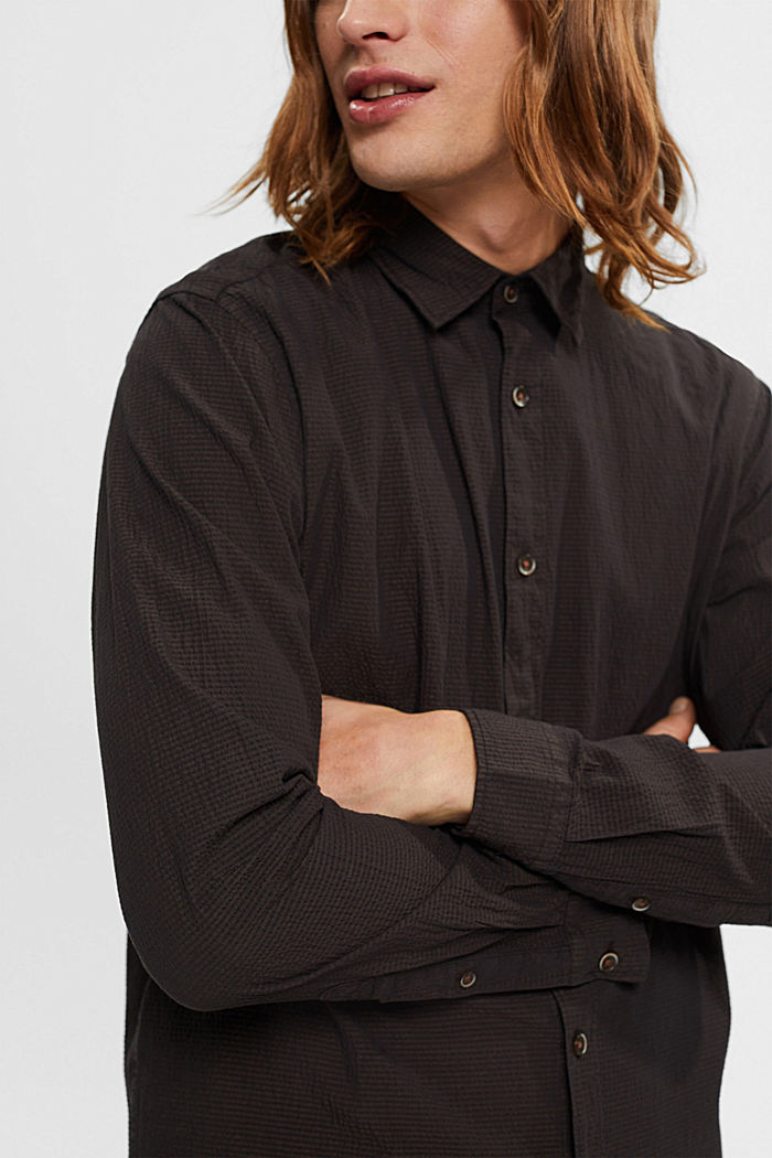 Textured shirt, ANTHRACITE, detail-asia image number 2