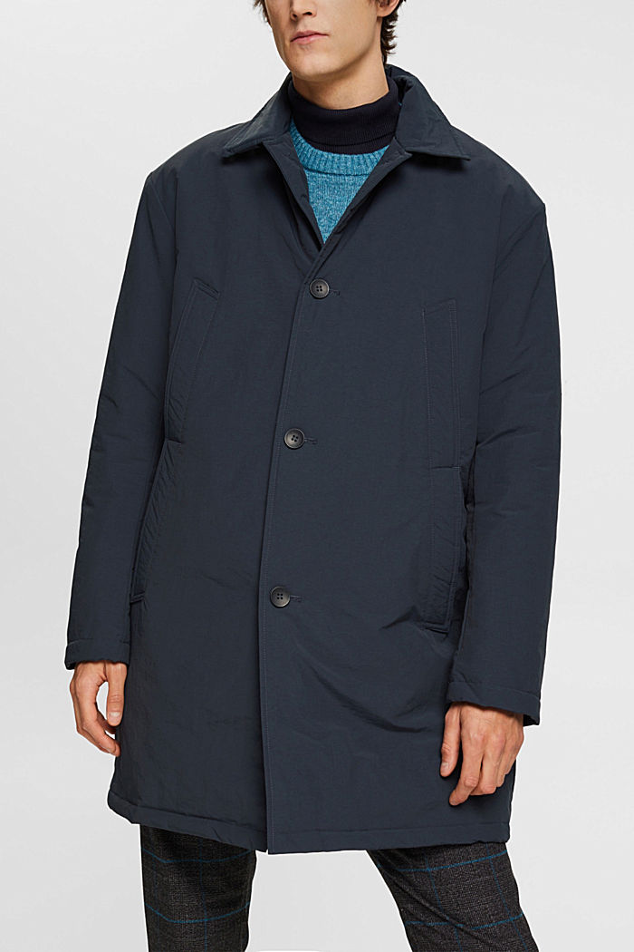 Long mac coat, PETROL BLUE, detail-asia image number 0