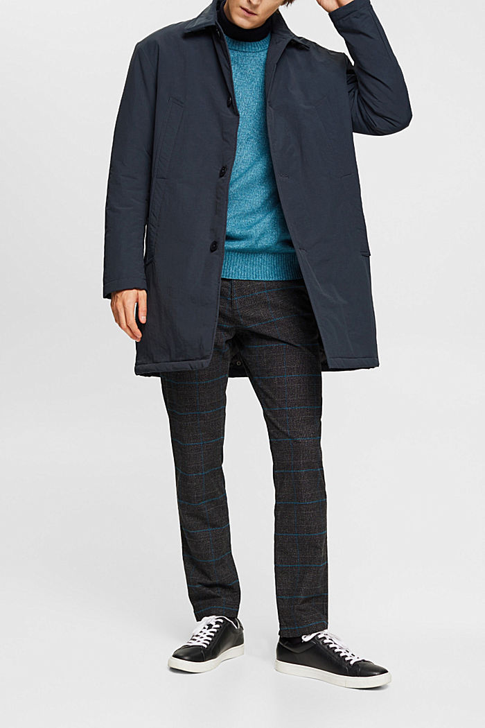 Long mac coat, PETROL BLUE, detail-asia image number 1