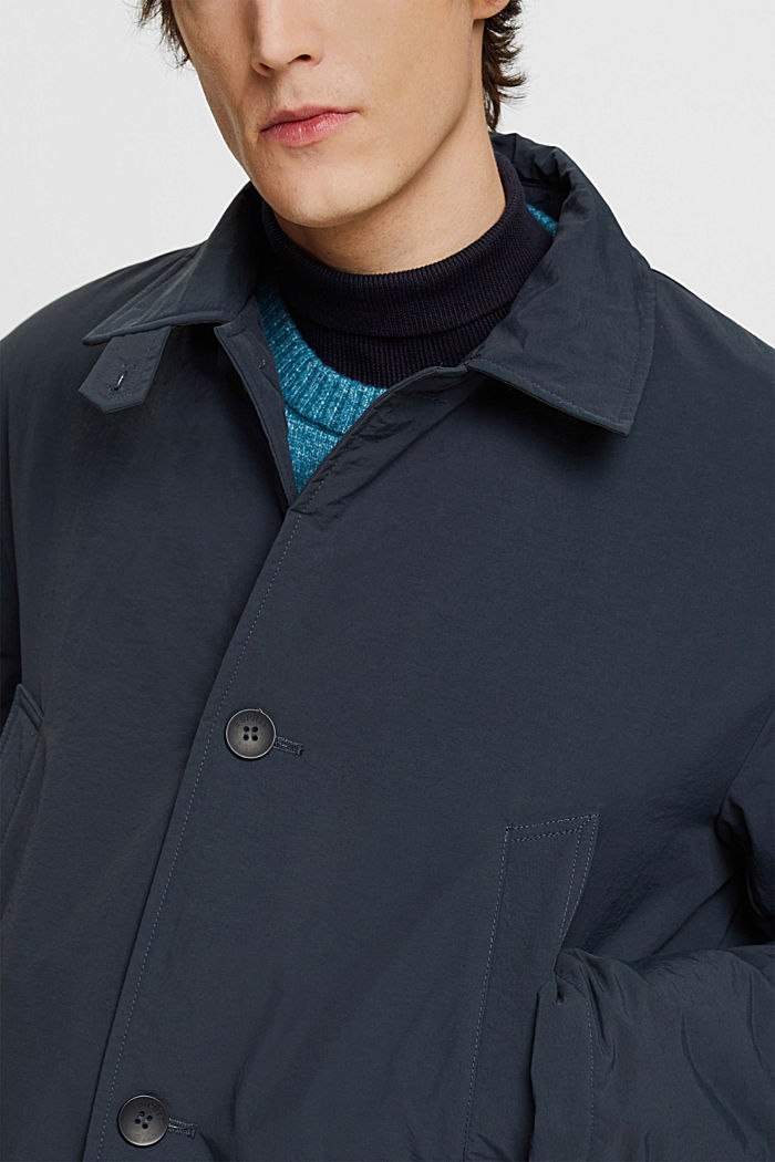 Long mac coat, PETROL BLUE, detail-asia image number 2