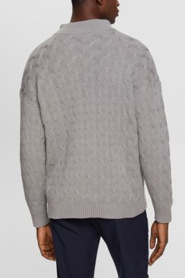 청키 케이블 니트 점퍼, MEDIUM GREY, detail-asia image number 3