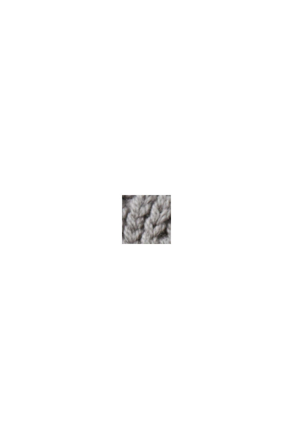 Chunky cable knit jumper, MEDIUM GREY, swatch