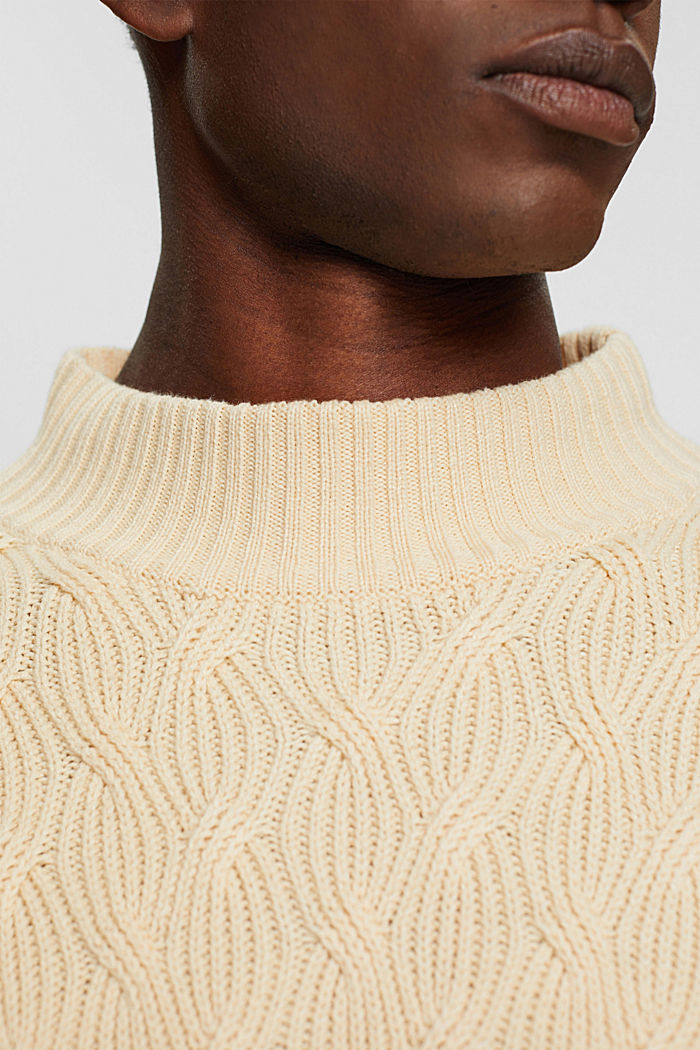 Chunky cable knit jumper, ICE, detail-asia image number 2