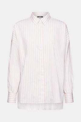 Striped oversized high low blouse