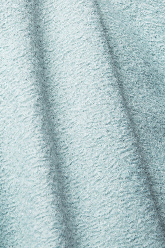 人造羊毛梭織外套, 淺湖水綠色, detail-asia image number 5