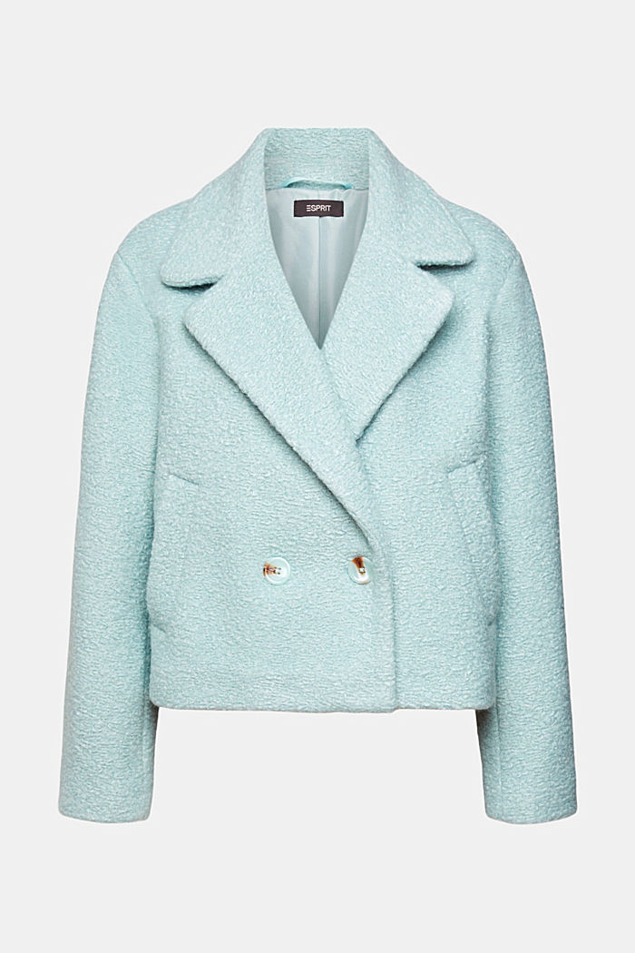 Faux wool woven jacket, LIGHT AQUA GREEN, detail-asia image number 6