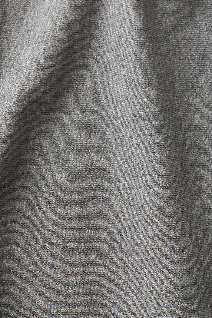 高領蝙蝠袖套頭毛衣, 灰色, detail-asia image number 5