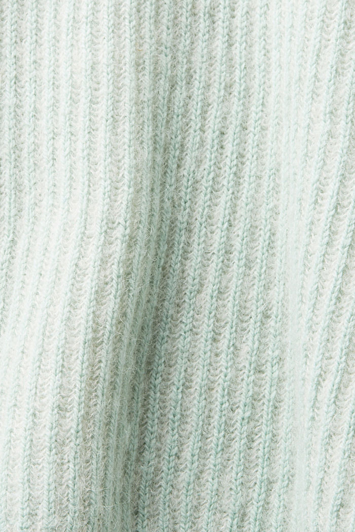 Two-tone jumper with alpaca, LIGHT AQUA GREEN, detail-asia image number 5