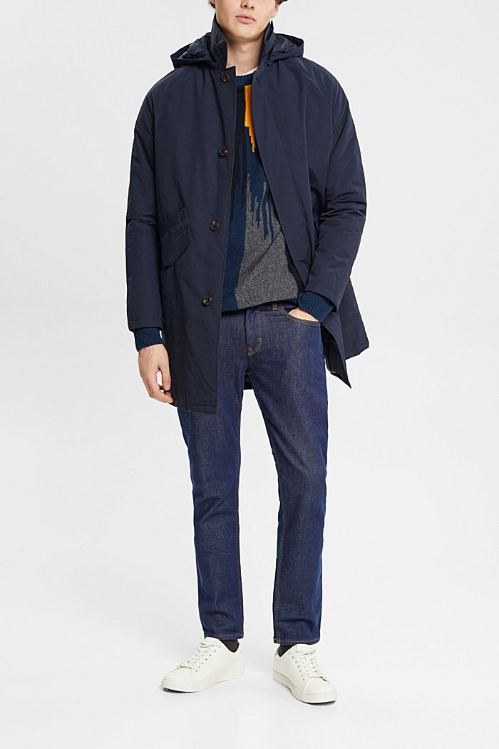 Parka with detachable hood, NAVY, detail-asia image number 1
