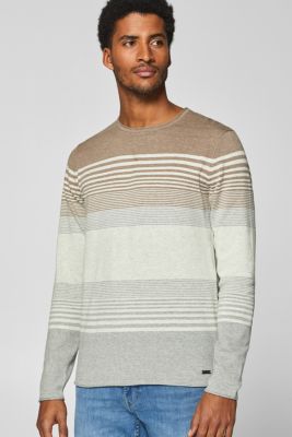 edc - Cotton jumper with stripes at our Online Shop